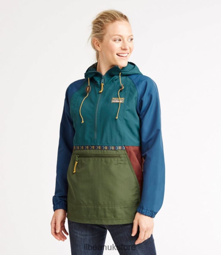 Outerwear L.L.Bean Mountain Classic Anorak Natural/Mineral Blue Women 0VRR66825