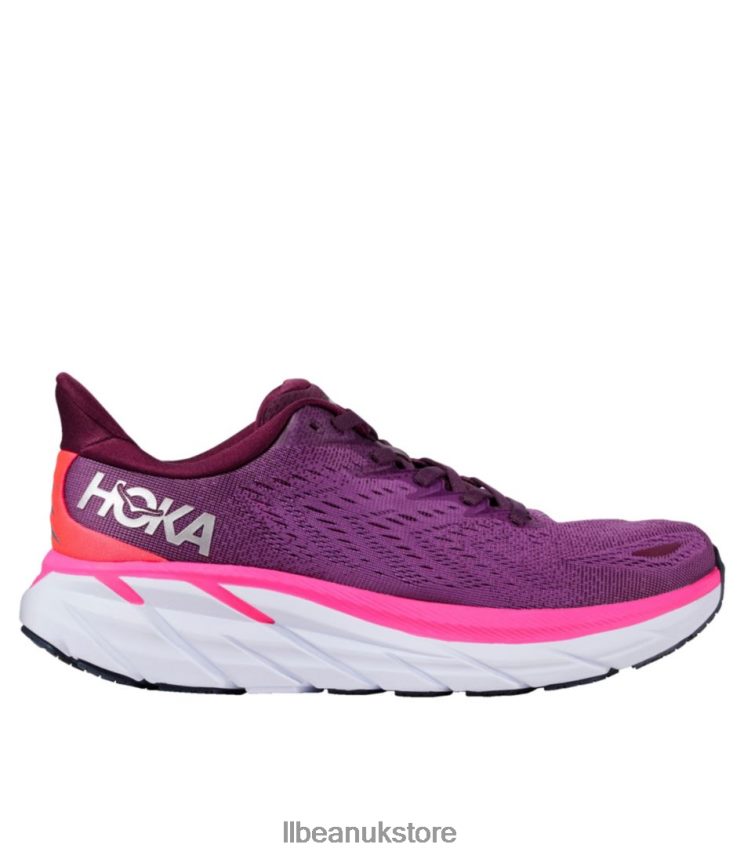 Footwear L.L.Bean HOKA Clifton 8 Running Shoes Grape Wine/Beautyberry Women 0VRR661069