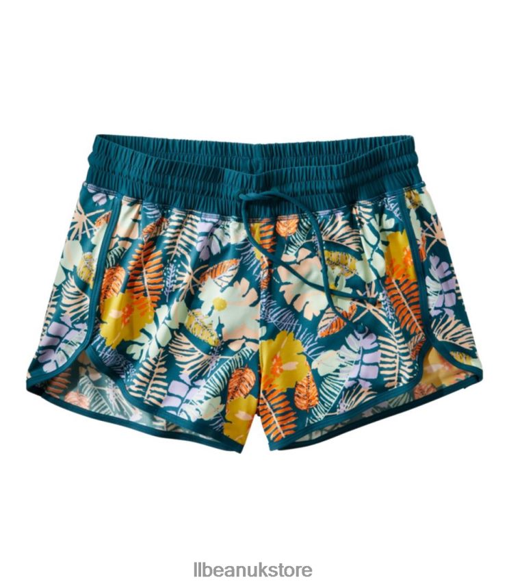 Clothing L.L.Bean UPF 50+ Knit Shorts Multi Palms Women 0VRR66486