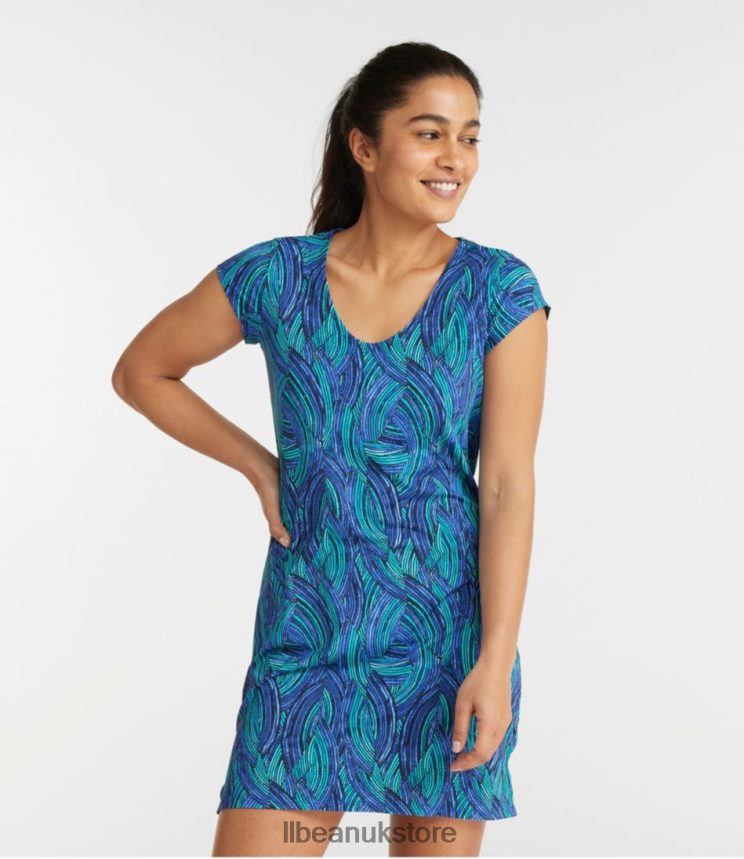Clothing L.L.Bean SunSmart UPF 50+ Cover-Up Dress Cobalt Wave Women 0VRR66391