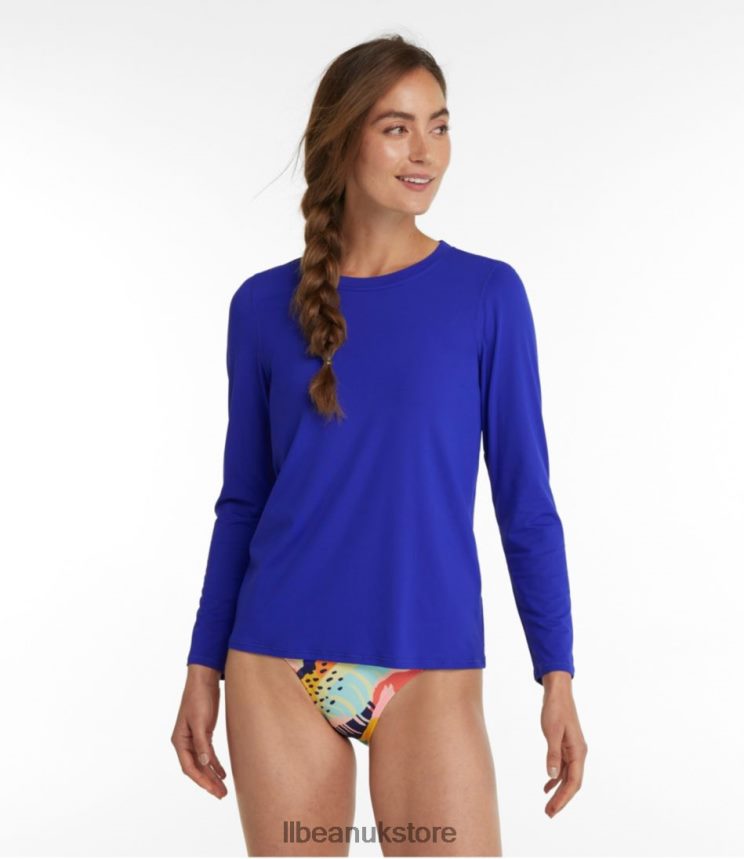 Clothing L.L.Bean SunSmart UPF 50+ Sun Shirt Cobalt Women 0VRR663199
