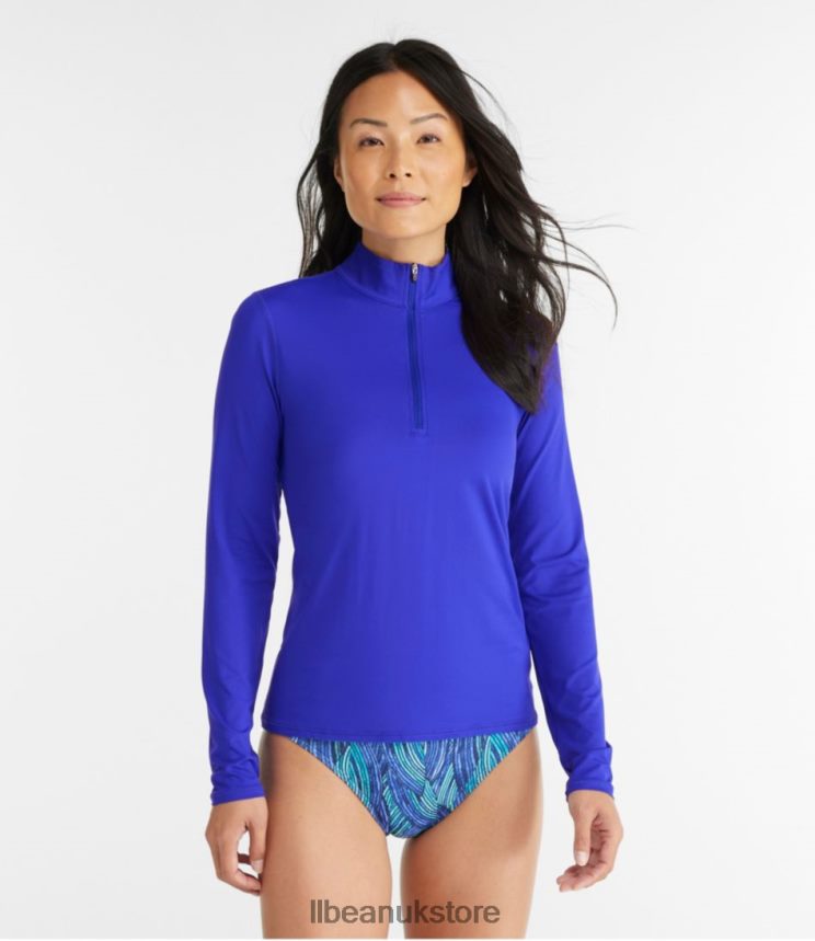 Clothing L.L.Bean SunSmart UPF 50+ Sun Shirt Cobalt Women 0VRR663241