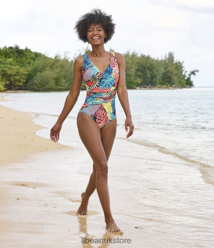 Clothing L.L.Bean Shaping Swimwear Darkest Navy/Beach Glass Floral Women 0VRR663162