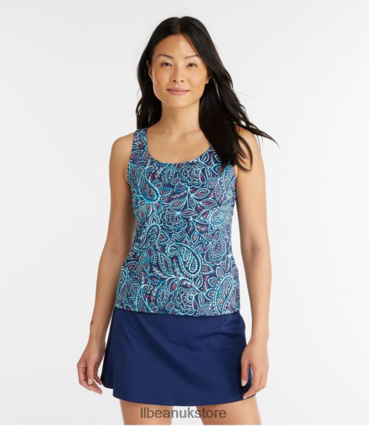 Clothing L.L.Bean BeanSport Swimwear Darkest Navy Paisley Women 0VRR667286