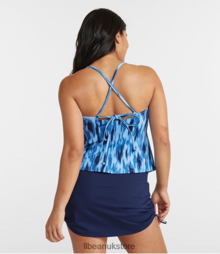 Clothing L.L.Bean New Currents Swimwear Darkest Navy Smudge Camo Women 0VRR665866